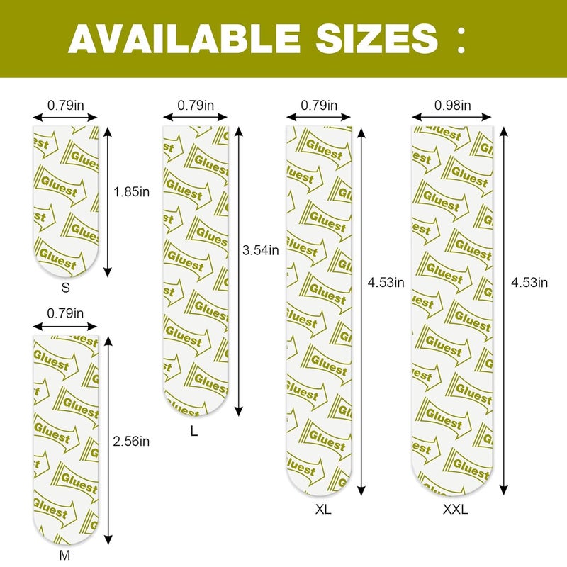 Gluest 24 XX-Large Adhesive Strip for Frame, Picture Hanging Strips Refill, Wall Adhesive Strips Picture Hanger for Poster, Double Sided Tape Heavy Duty Removable Adhesive Hanging Strips 0.98in×4.53in - Image 3